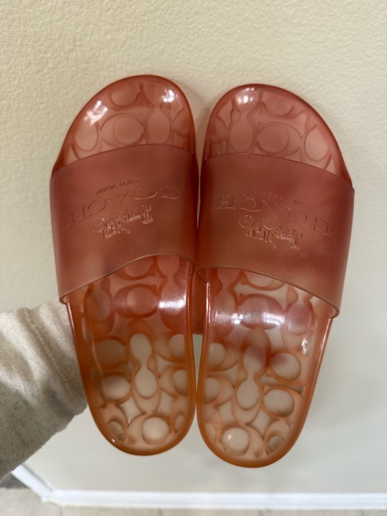 Coach Shoes - Coach Translucent Slide Sandals in Burnt Orange